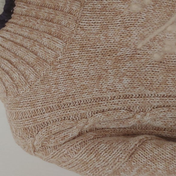 Vintage Casual Corner  Quarter Zip Snowflake Sweater. Size L - Picture 6 of 10